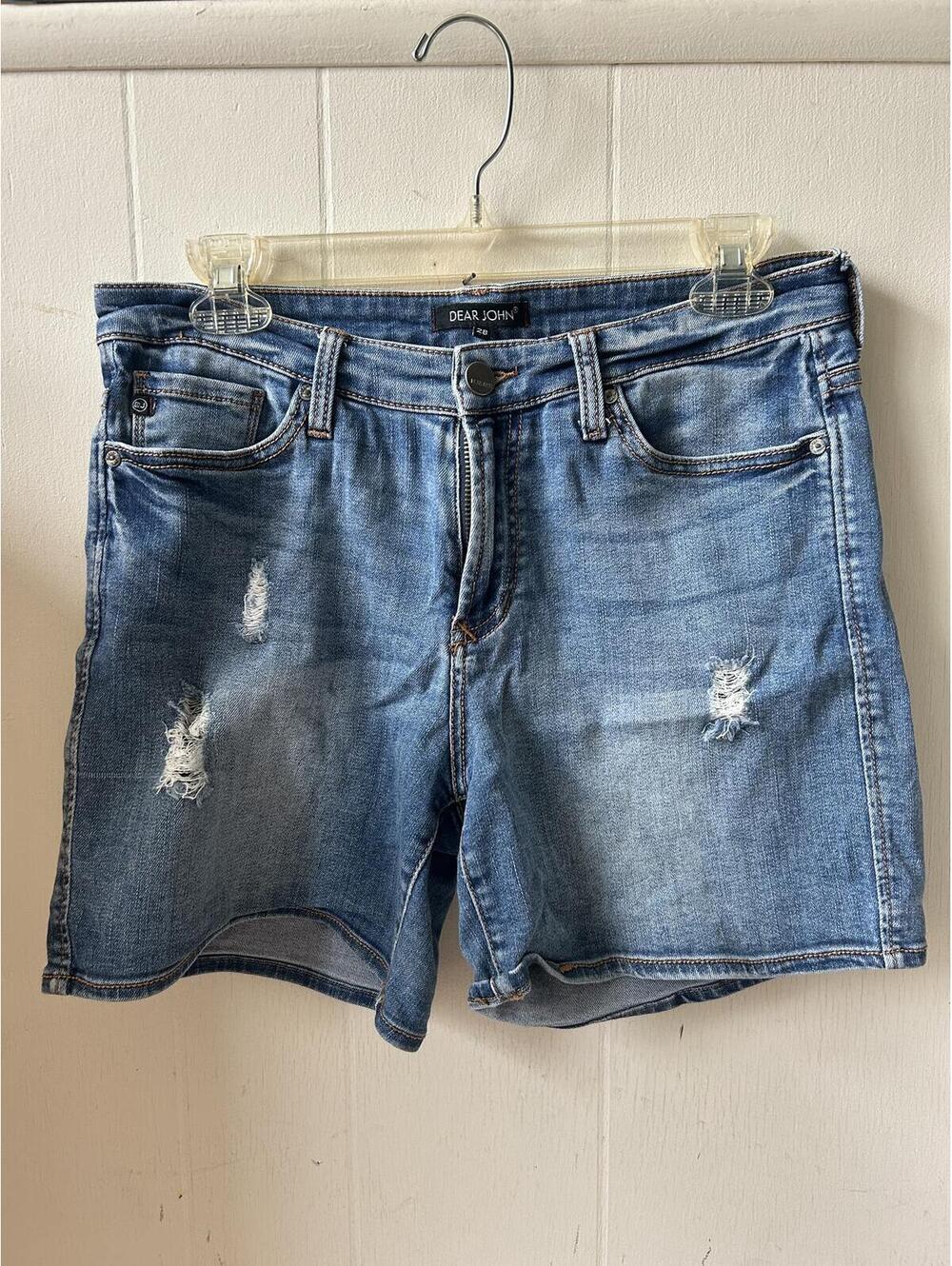 Dear John Distressed Denim Shorts Size 28